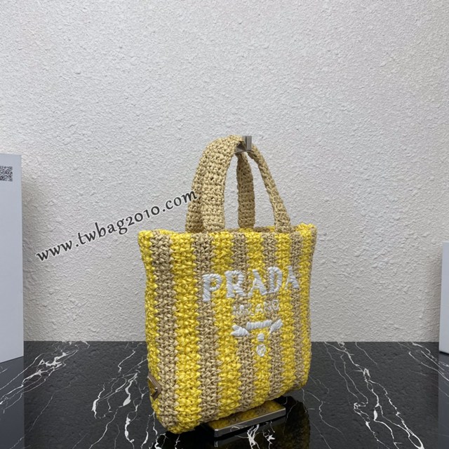 Prada專櫃新款纖維托特包 1BG424 普拉達小號手提購物包 csp1577